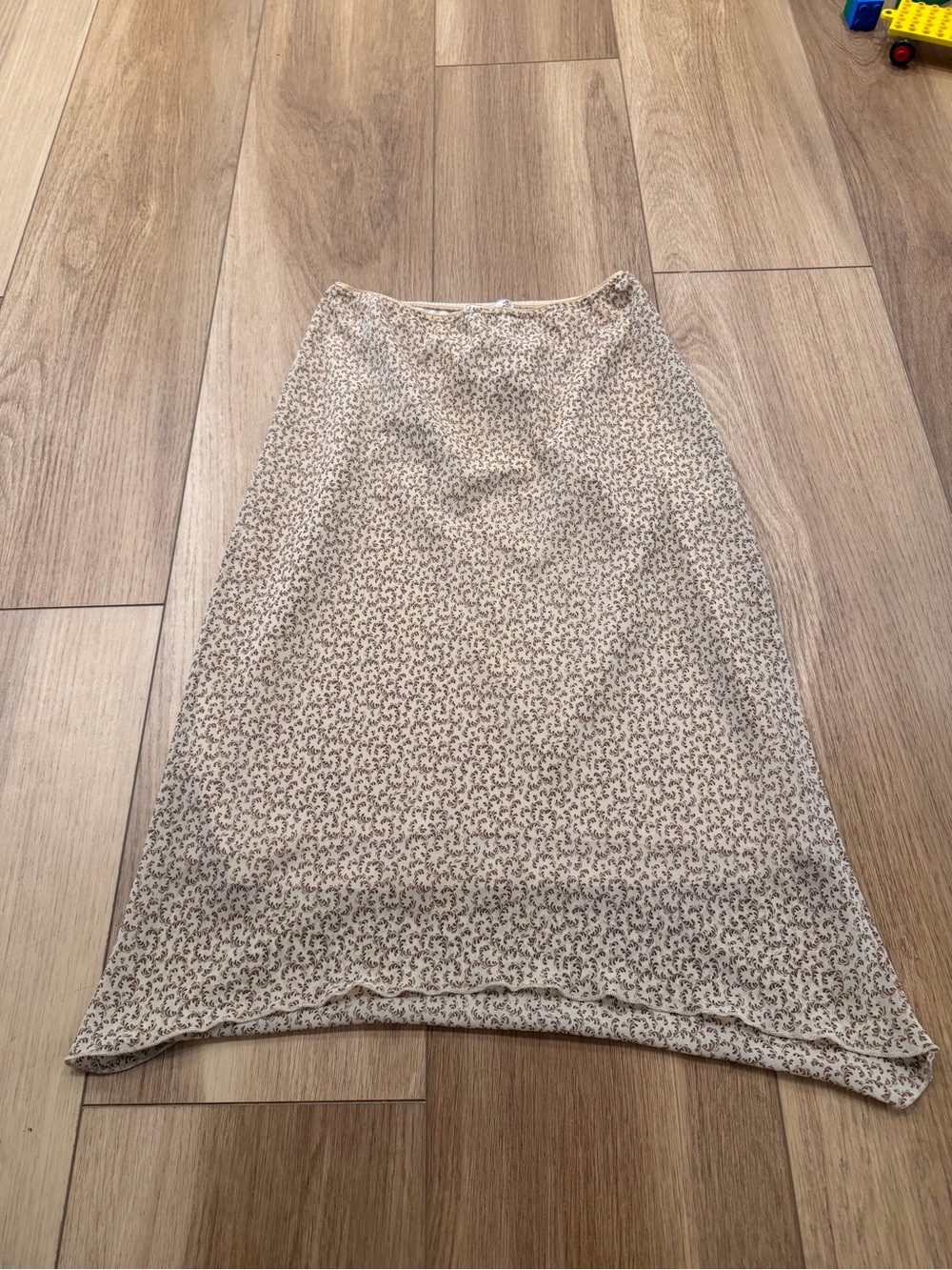 Y2K Luna Chix Cream Floral Bias Midi Skirt
